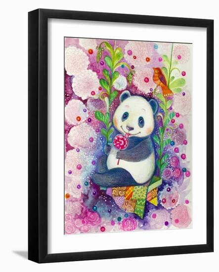 Candy Magic Panda-Oxana Zaika-Framed Giclee Print