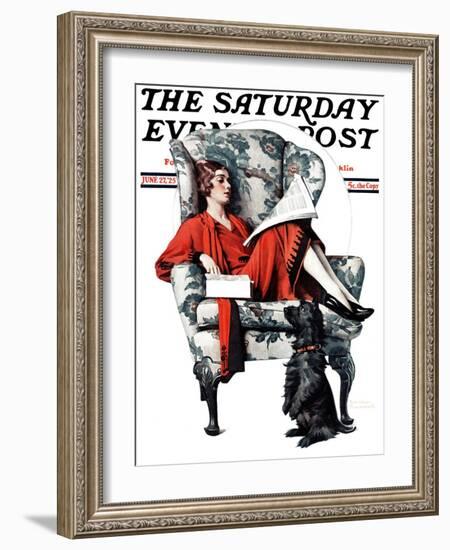 "Candy" Saturday Evening Post Cover, June 27,1925-Norman Rockwell-Framed Giclee Print