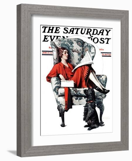 "Candy" Saturday Evening Post Cover, June 27,1925-Norman Rockwell-Framed Giclee Print