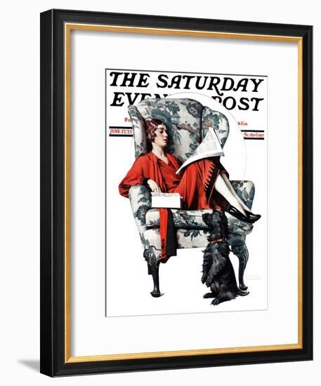 "Candy" Saturday Evening Post Cover, June 27,1925-Norman Rockwell-Framed Giclee Print