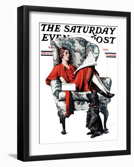 "Candy" Saturday Evening Post Cover, June 27,1925-Norman Rockwell-Framed Giclee Print