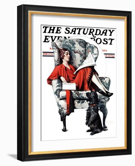 "Candy" Saturday Evening Post Cover, June 27,1925-Norman Rockwell-Framed Giclee Print