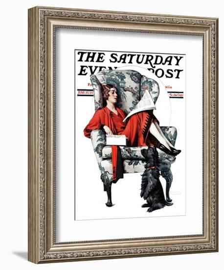 "Candy" Saturday Evening Post Cover, June 27,1925-Norman Rockwell-Framed Giclee Print