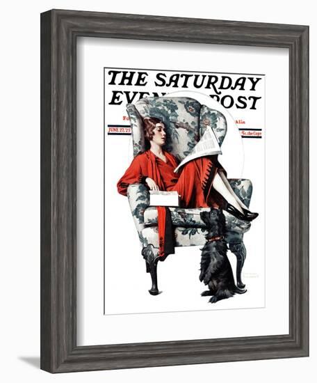 "Candy" Saturday Evening Post Cover, June 27,1925-Norman Rockwell-Framed Giclee Print
