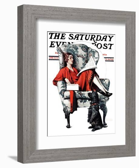 "Candy" Saturday Evening Post Cover, June 27,1925-Norman Rockwell-Framed Giclee Print