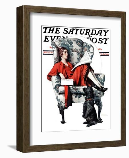 "Candy" Saturday Evening Post Cover, June 27,1925-Norman Rockwell-Framed Giclee Print