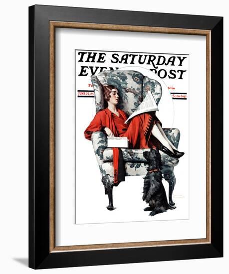 "Candy" Saturday Evening Post Cover, June 27,1925-Norman Rockwell-Framed Giclee Print