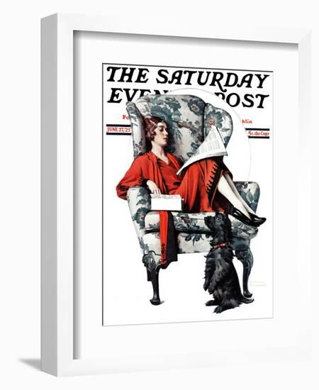 "Candy" Saturday Evening Post Cover, June 27,1925-Norman Rockwell-Framed Giclee Print