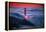 Candy Skies Moody Fog Golden Gate Bridge, San Francisco California Travel-Vincent James-Framed Premier Image Canvas