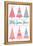 Candy Xmas Trees 1-Melody Hogan-Framed Stretched Canvas