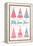 Candy Xmas Trees 1-Melody Hogan-Framed Stretched Canvas