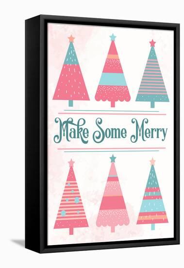 Candy Xmas Trees 1-Melody Hogan-Framed Stretched Canvas