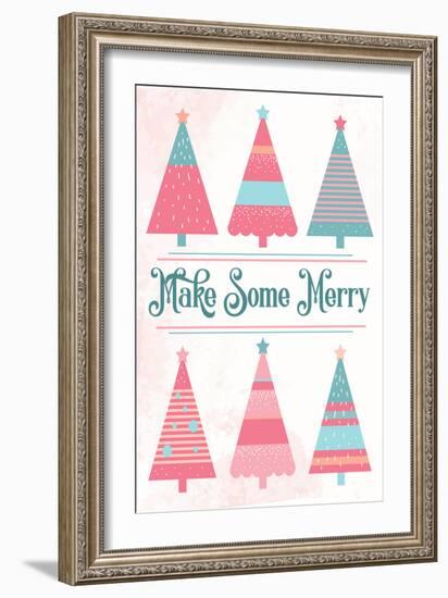 Candy Xmas Trees 1-Melody Hogan-Framed Art Print