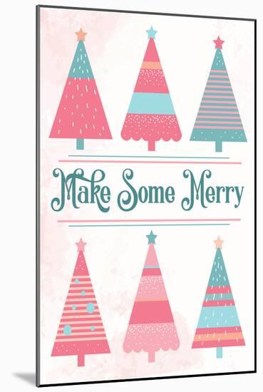 Candy Xmas Trees 1-Melody Hogan-Mounted Art Print