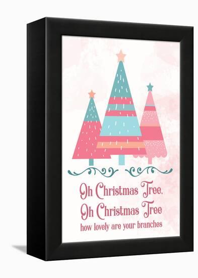 Candy Xmas Trees 2-Melody Hogan-Framed Stretched Canvas