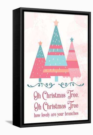 Candy Xmas Trees 2-Melody Hogan-Framed Stretched Canvas