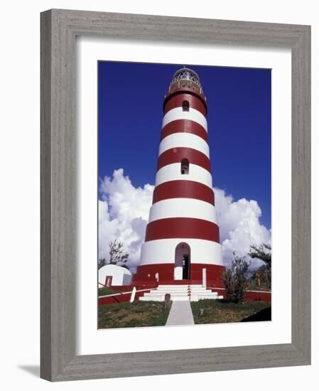 Candystripe Lighthouse, Elbow Cay, Bahamas, Caribbean-Greg Johnston-Framed Photographic Print