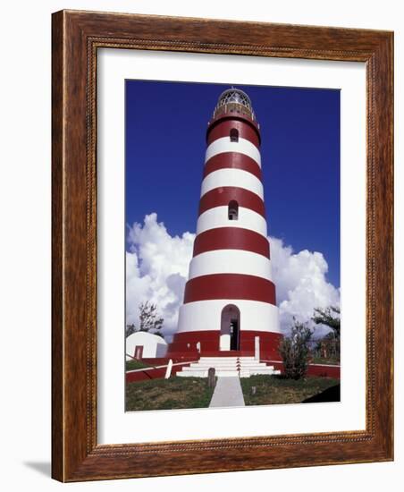 Candystripe Lighthouse, Elbow Cay, Bahamas, Caribbean-Greg Johnston-Framed Photographic Print