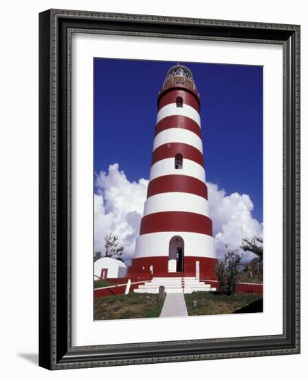 Candystripe Lighthouse, Elbow Cay, Bahamas, Caribbean-Greg Johnston-Framed Photographic Print