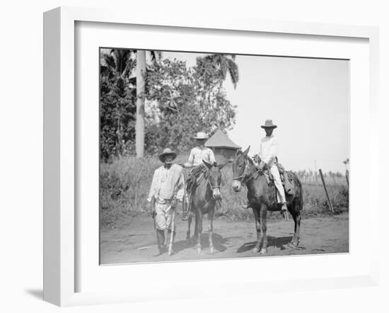 Cane Cutters on a Cuban Sugar Plantation-null-Framed Photo