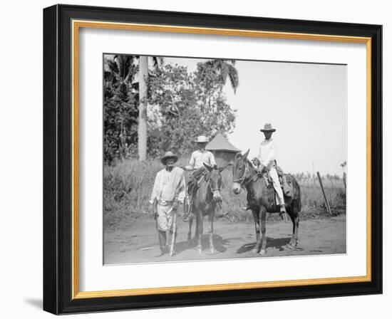 Cane Cutters on a Cuban Sugar Plantation-null-Framed Photo