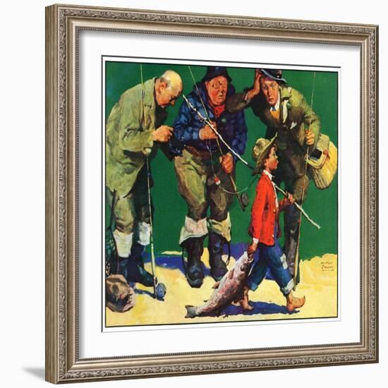 "Cane Pole Catch,"June 1, 1934-William Meade Prince-Framed Giclee Print