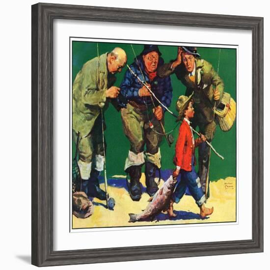 "Cane Pole Catch,"June 1, 1934-William Meade Prince-Framed Giclee Print