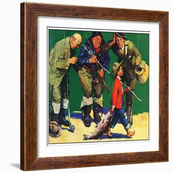 "Cane Pole Catch,"June 1, 1934-William Meade Prince-Framed Giclee Print