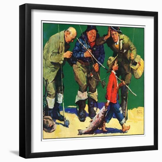 "Cane Pole Catch,"June 1, 1934-William Meade Prince-Framed Giclee Print