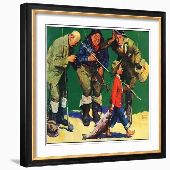 "Cane Pole Catch,"June 1, 1934-William Meade Prince-Framed Giclee Print