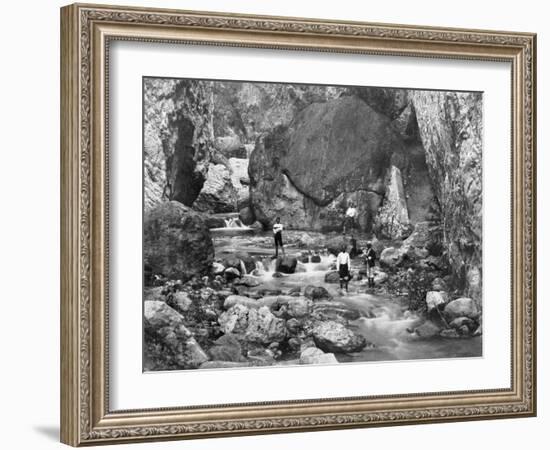 Cane River, Jamaica, C1905-Adolphe & Son Duperly-Framed Giclee Print