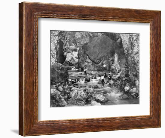 Cane River, Jamaica, C1905-Adolphe & Son Duperly-Framed Giclee Print