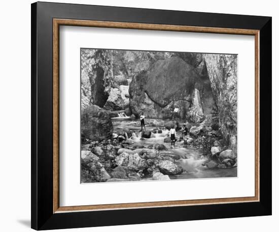 Cane River, Jamaica, C1905-Adolphe & Son Duperly-Framed Giclee Print