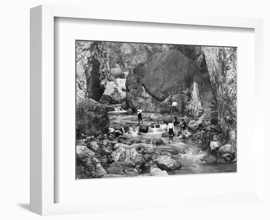 Cane River, Jamaica, C1905-Adolphe & Son Duperly-Framed Giclee Print