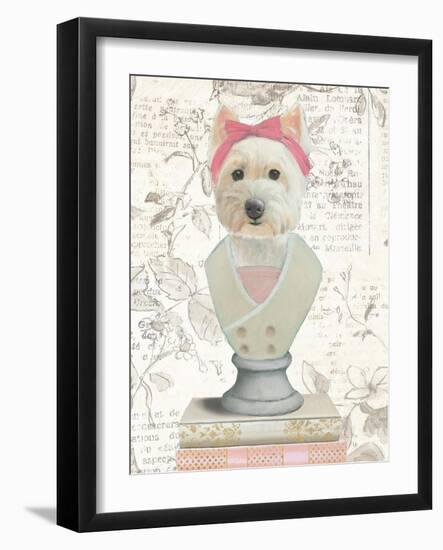 Canine Couture Newsprint II-Emily Adams-Framed Art Print