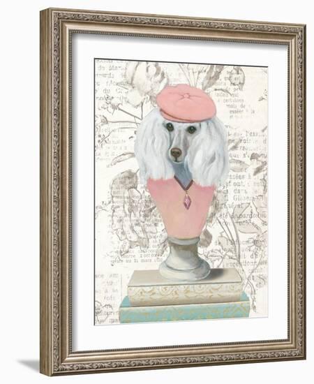 Canine Couture Newsprint IV-Emily Adams-Framed Art Print