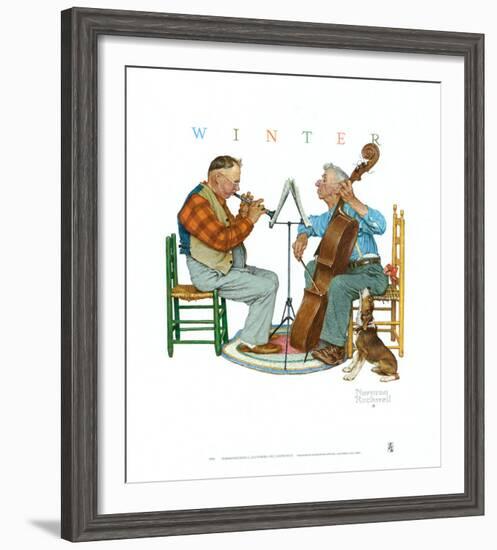 Canine Solo-Norman Rockwell-Framed Art Print