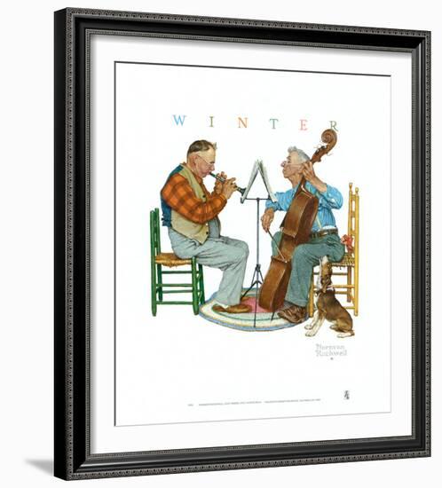 Canine Solo-Norman Rockwell-Framed Art Print