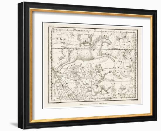 Canis Major (Dog) and Lepus (Hare) Constellation-null-Framed Art Print