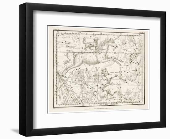 Canis Major (Dog) and Lepus (Hare) Constellation-null-Framed Art Print