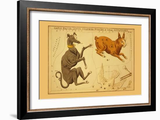 Canis Major, Lepus, Columba Noachi and Cela Sculptoris-Aspin Jehosaphat-Framed Art Print