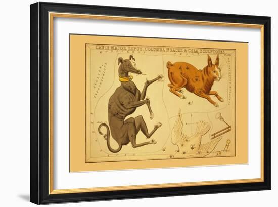 Canis Major, Lepus, Columba Noachi and Cela Sculptoris-Aspin Jehosaphat-Framed Art Print