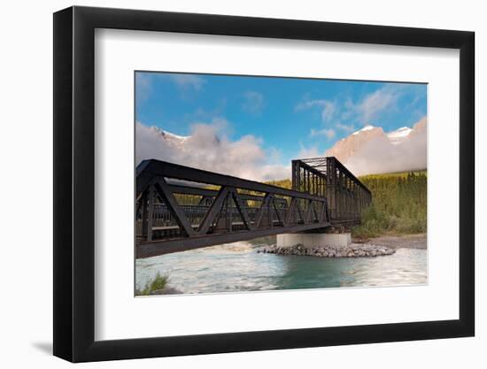 Canmore Engine Bridge on Bow River, Canmore, Alberta, Canada-null-Framed Photographic Print