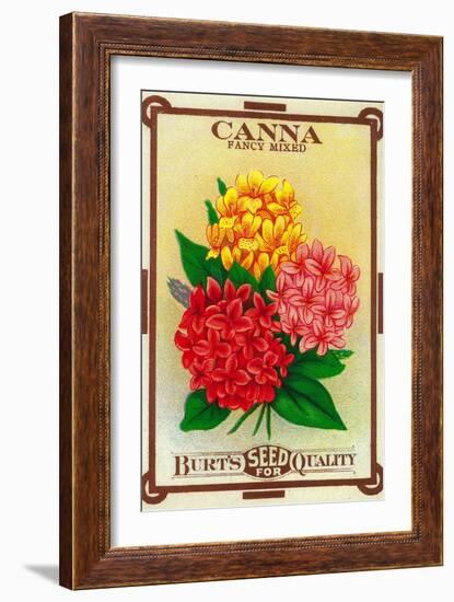 Canna Seed Packet-Lantern Press-Framed Art Print