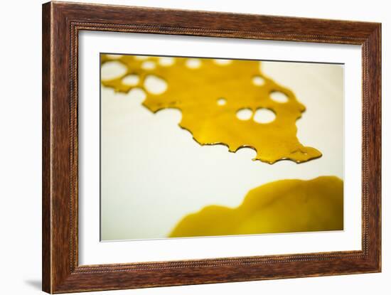 Cannabis Shatter At Oregon Coast Cannabis, A Marajuana Dispensary In Manzanita, Oregon-Justin Bailie-Framed Photographic Print