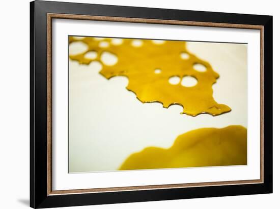 Cannabis Shatter At Oregon Coast Cannabis, A Marajuana Dispensary In Manzanita, Oregon-Justin Bailie-Framed Photographic Print