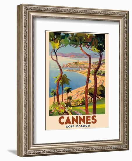 Cannes - Côte d'Azur, France - French Riviera-Lucien Peri-Framed Art Print