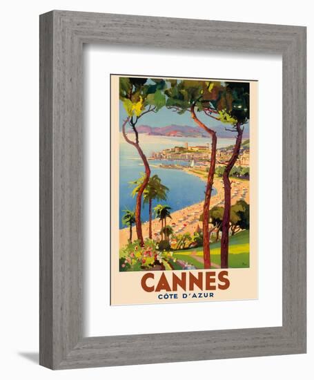 Cannes - Côte d'Azur, France - French Riviera-Lucien Peri-Framed Art Print