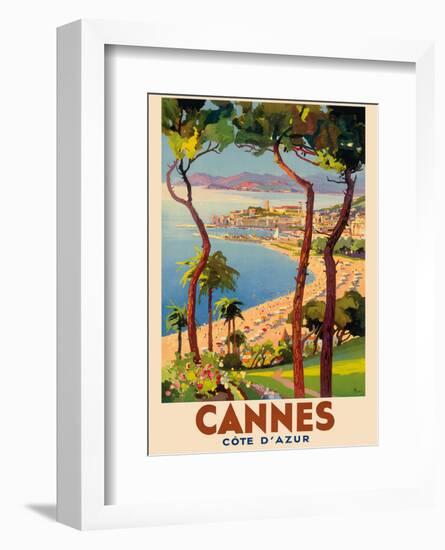 Cannes - Côte d'Azur, France - French Riviera-Lucien Peri-Framed Art Print