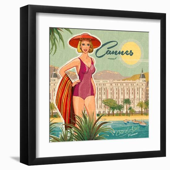 Cannes-Bruno Pozzo-Framed Art Print